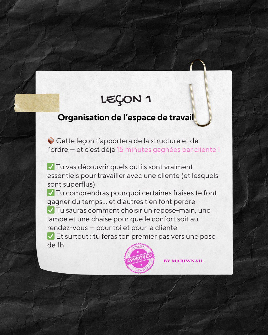 Mini Cours "Manicure en 1 heure" + Communauté exclusive