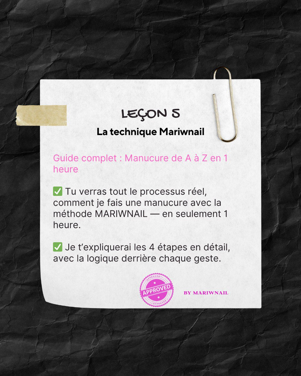 Mini Cours "Manicure en 1 heure" + Communauté exclusive